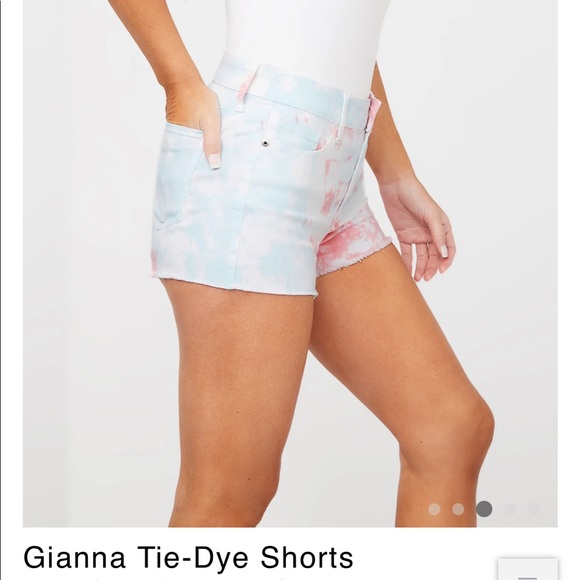 NWT Guess High Rise Waisted Tie Dye Stretch Denim Shorts - Picture 3 of 11